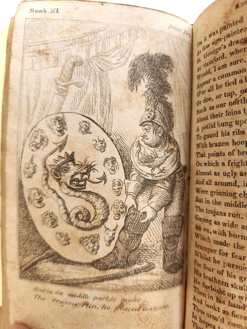 1809 BURLESQUE TRANSLATION of HOMER Volume II ILLUSTRATED antique THOMAS BRIDGE: Title: 1809 BURLESQUE TRANSLATION of HOMER Volume II ILLUSTRATED antique THOMAS BRIDGE Description: BURLESQUE TRANSLATION of HOMER Volume II (of 2) by [Thomas Bridge] New York; 1809 Size 3 1/2 by 6 1/