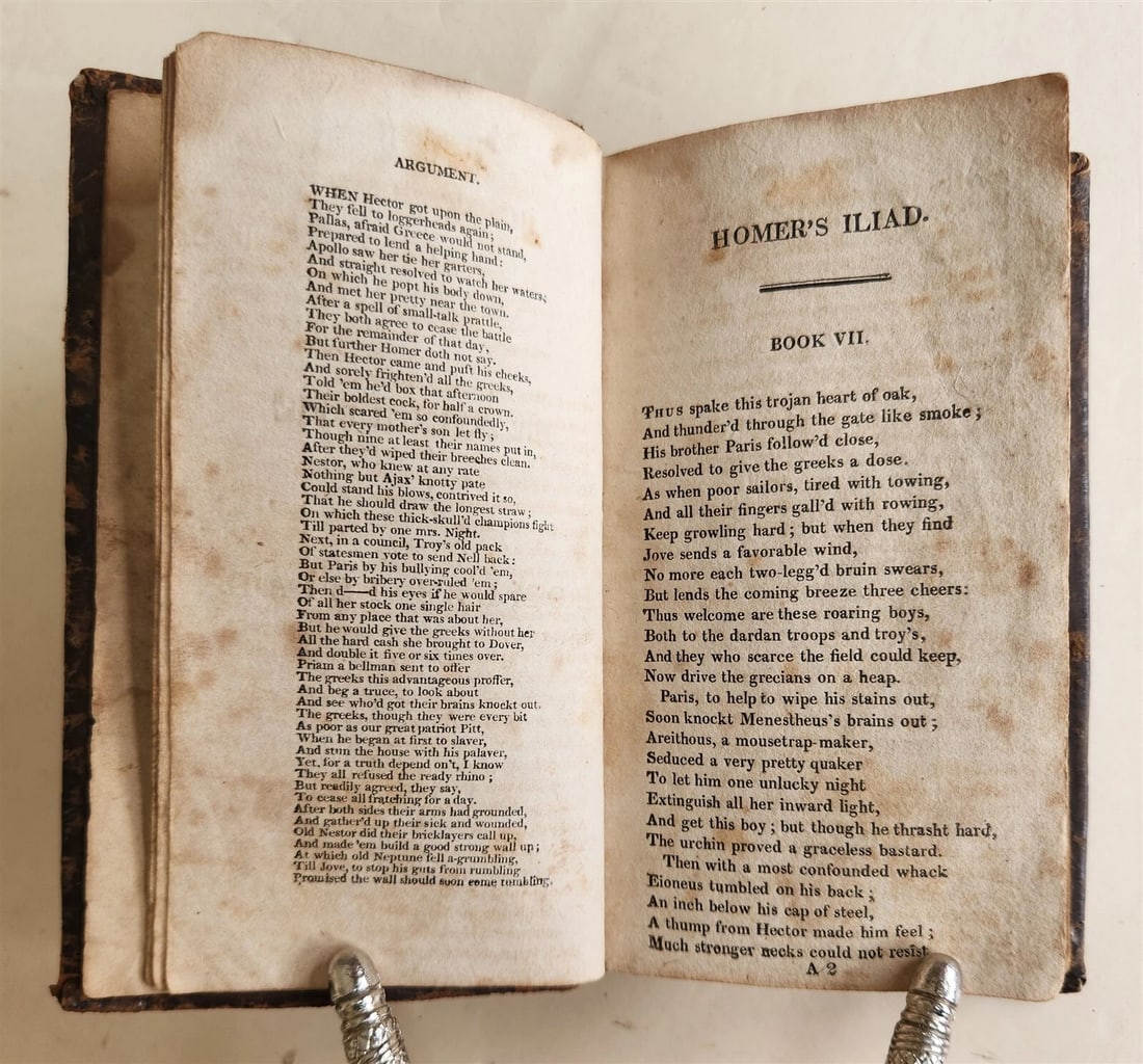 1809 BURLESQUE TRANSLATION of HOMER Volume II ILLUSTRATED antique THOMAS BRIDGE - 5