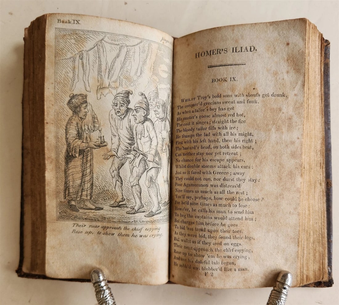 1809 BURLESQUE TRANSLATION of HOMER Volume II ILLUSTRATED antique THOMAS BRIDGE - 6