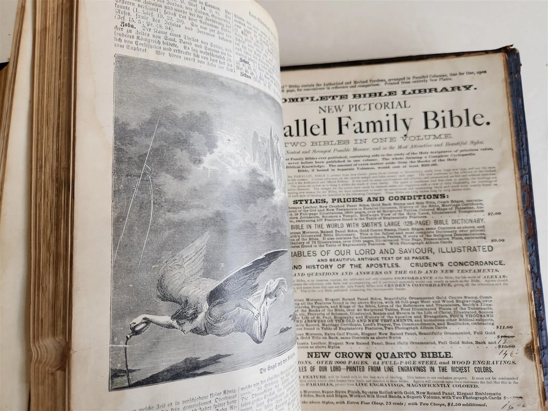 1870s BIBLE SALESMAN SAMPLE RARE antique AMERICANA ILLUSTRATED FOLIO G. DORE - 10