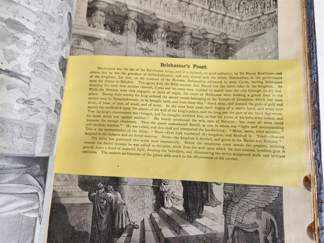 1870s BIBLE SALESMAN SAMPLE RARE antique AMERICANA ILLUSTRATED FOLIO G. DORE - 14