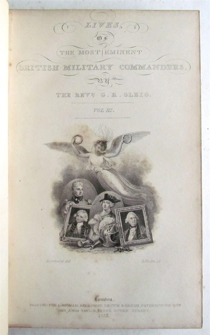 1832 LIVES of BRITISH MILITARY COMMANDERS Cabinet Cyclopedia ANTIQUE (1 of 8)