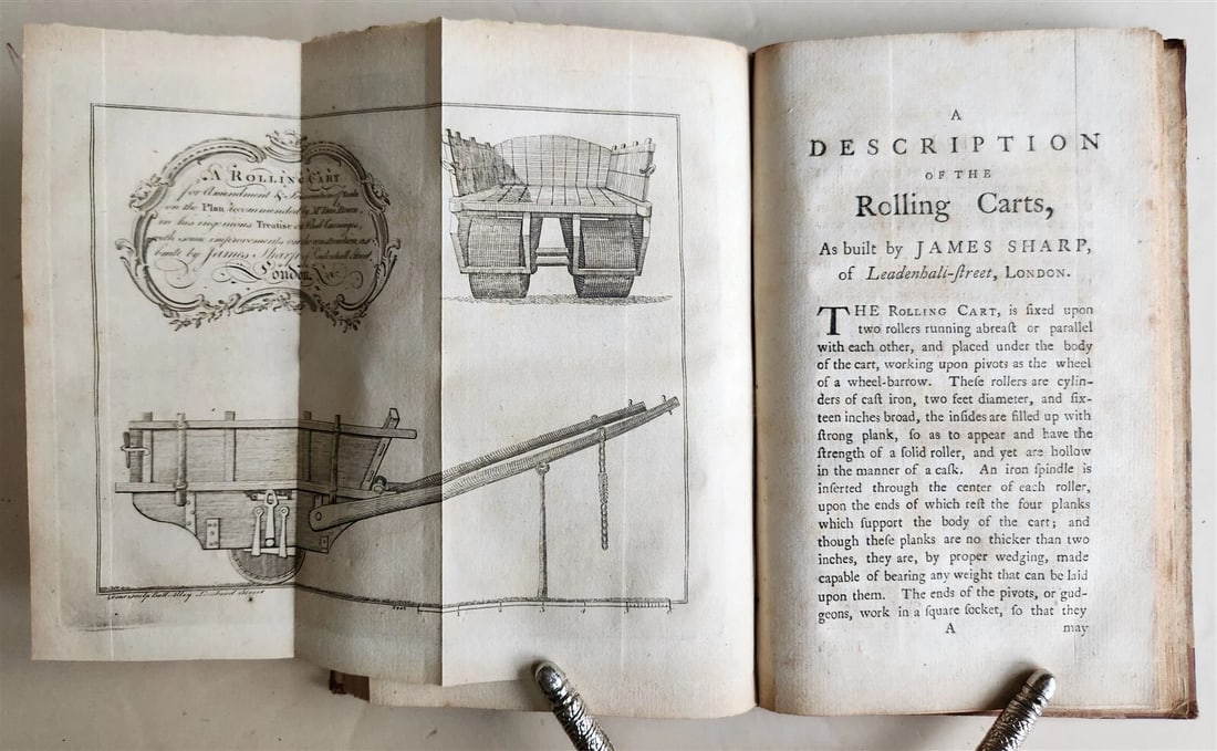 1763 TREATISE upon WHEEL CARRIAGES by DANIEL BOURN antique in ENGLISH - 4