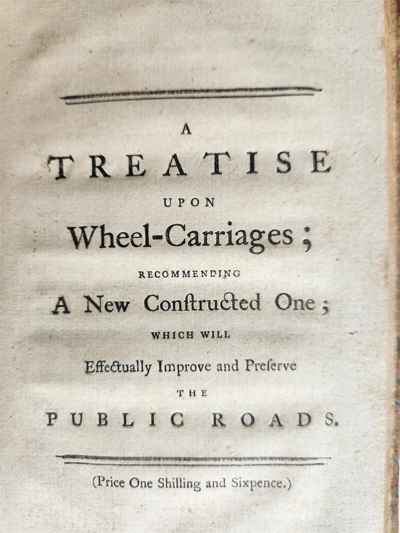 1763 TREATISE upon WHEEL CARRIAGES by DANIEL BOURN antique in ENGLISH - 6