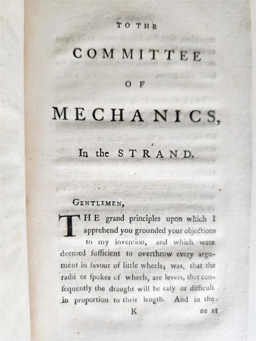 1763 TREATISE upon WHEEL CARRIAGES by DANIEL BOURN antique in ENGLISH - 8