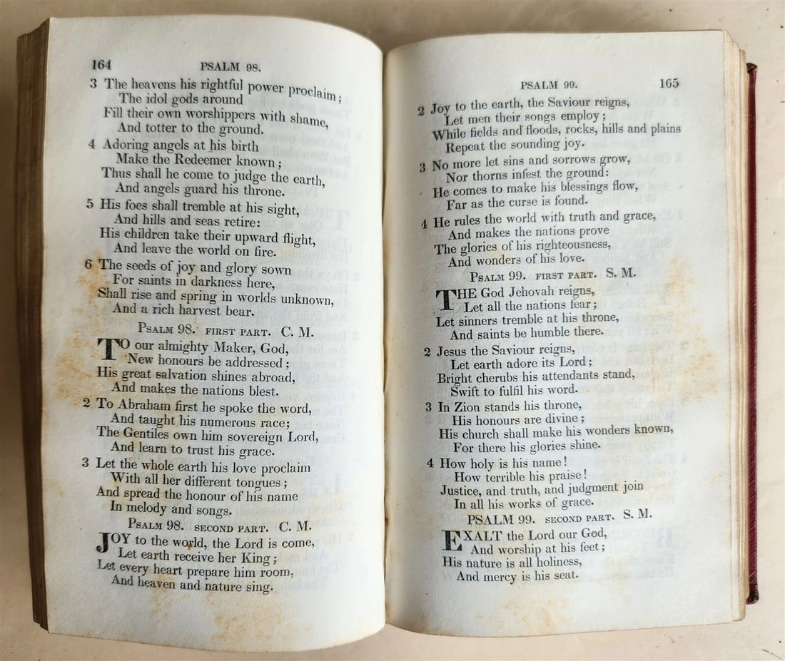 1843 PSALMS & HYMNS in PREBYTERIAN CHURCH in USA antique PHILADELPHIA - 7