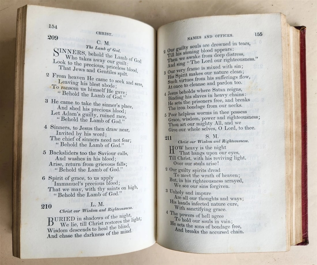 1843 PSALMS & HYMNS in PREBYTERIAN CHURCH in USA antique PHILADELPHIA - 8