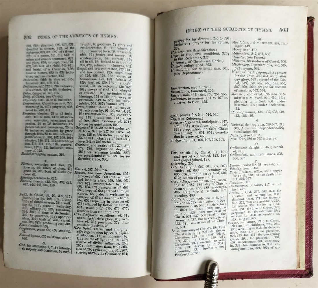 1843 PSALMS & HYMNS in PREBYTERIAN CHURCH in USA antique PHILADELPHIA - 9