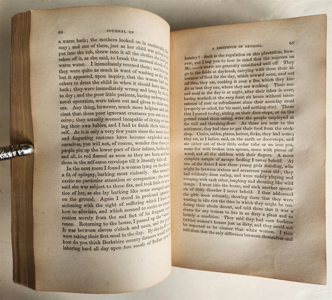 1864 JOURNAL of RESIDENCE on GEORGIAN PLANTATION antique CIVIL WAR ERA F.KEMBLE - 7