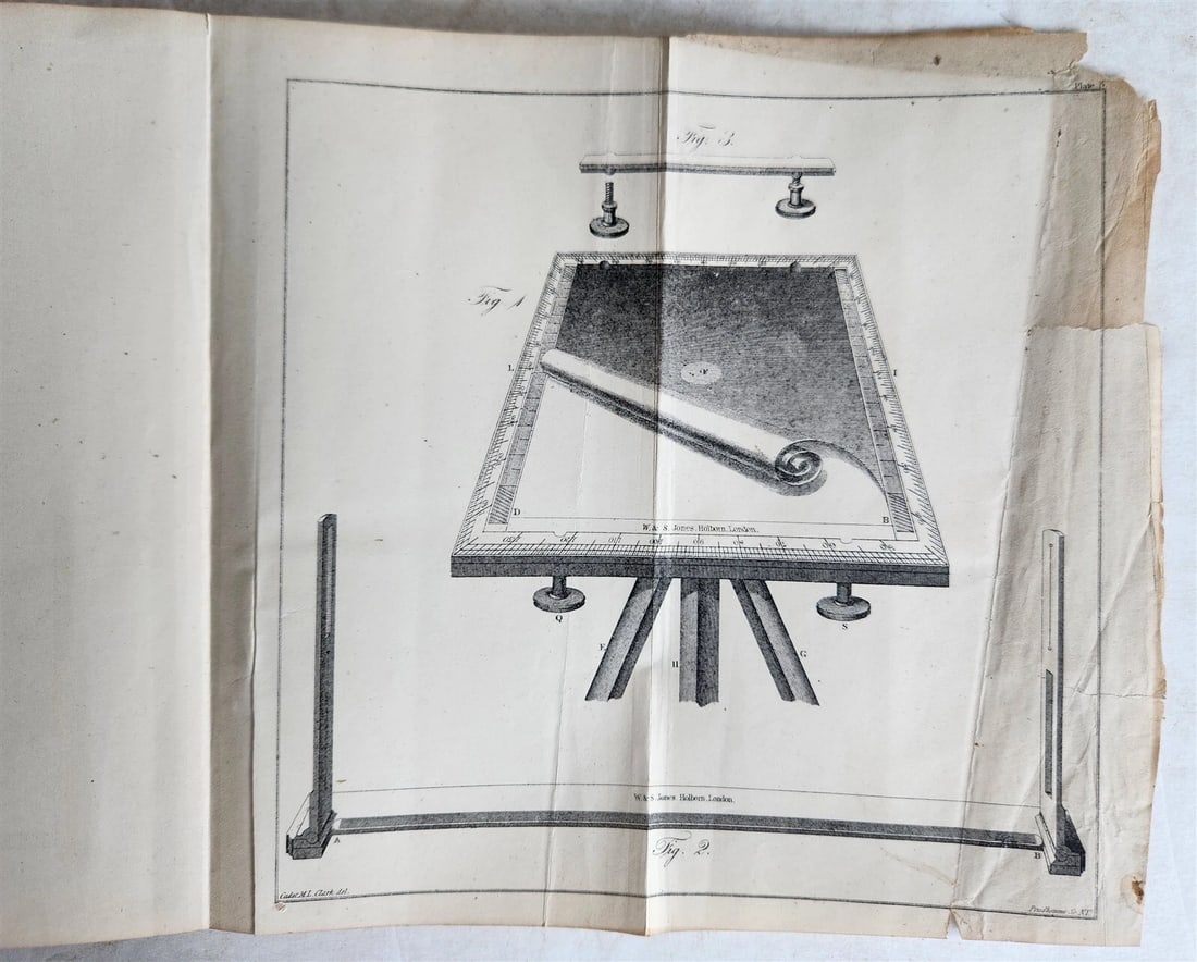 1870 ELEMENTS of SURVEYING & LEVELLING by CHARLES DAVIES antique ILLUSTRATED - 5