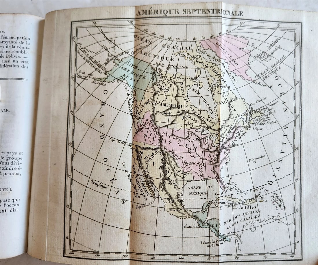 1828 GEORGAPHY in FRENCH antique ILLUSTRATED w/ 8 MAPS - 10