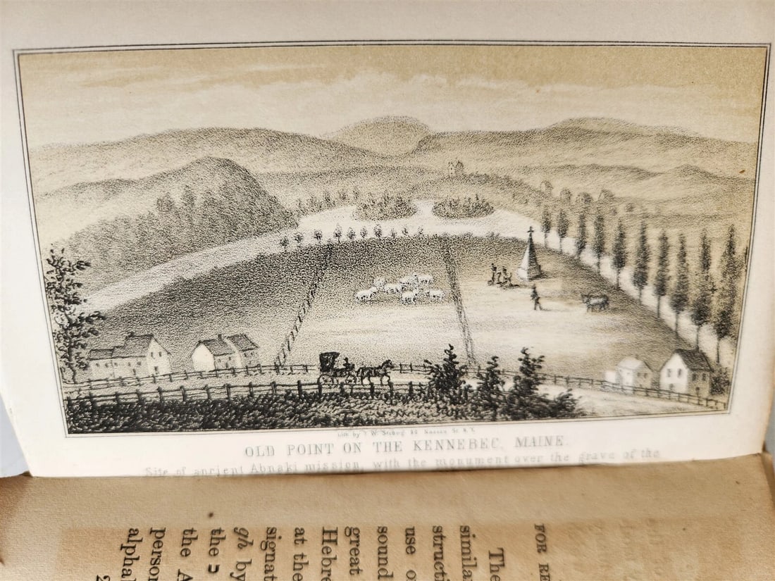 1858 INDIAN GOOD BOOK ABNAKI LANGUAGE antique AMERICANA rare - 5