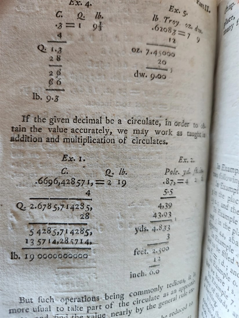 1766 ARITHMETIC RATIONAL & PRACTICAL by John Mair antique in ENGLISH Edinburgh - 10