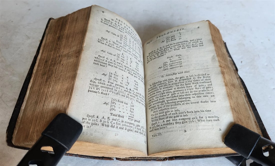 1766 ARITHMETIC RATIONAL & PRACTICAL by John Mair antique in ENGLISH Edinburgh - 8