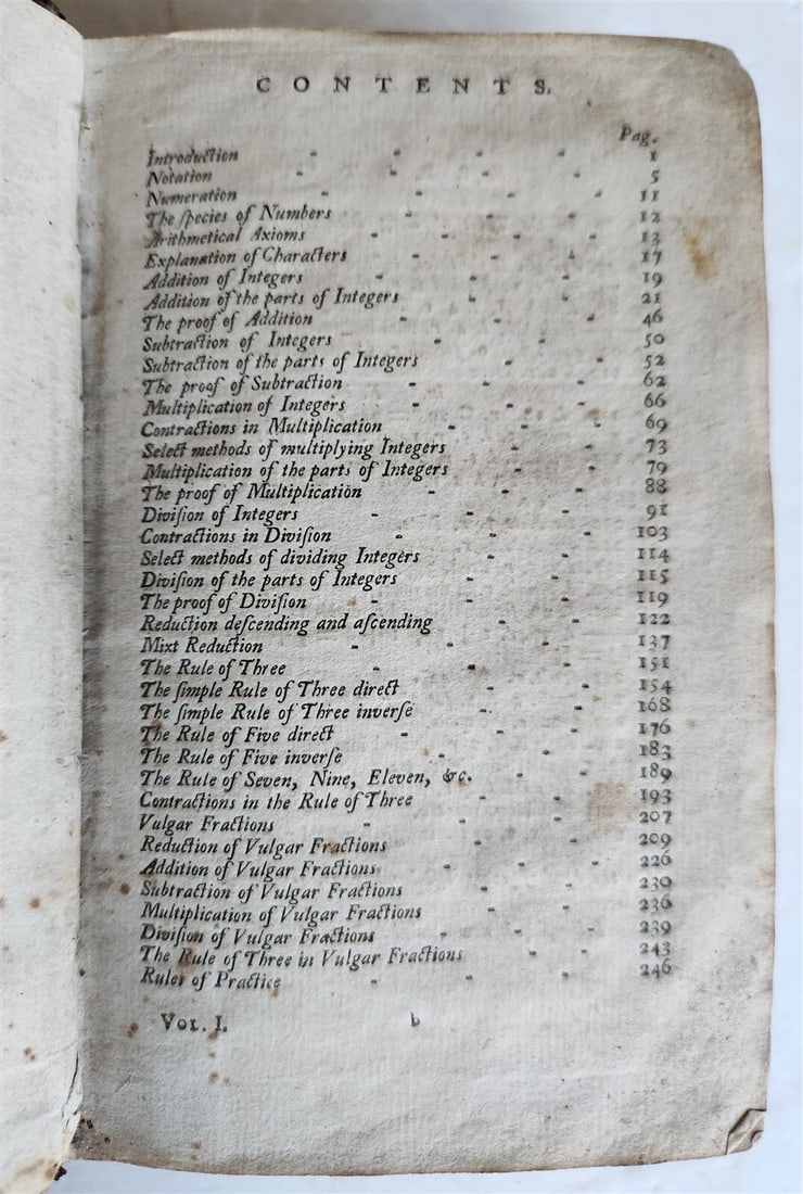 1766 ARITHMETIC RATIONAL & PRACTICAL by John Mair antique in ENGLISH Edinburgh - 9