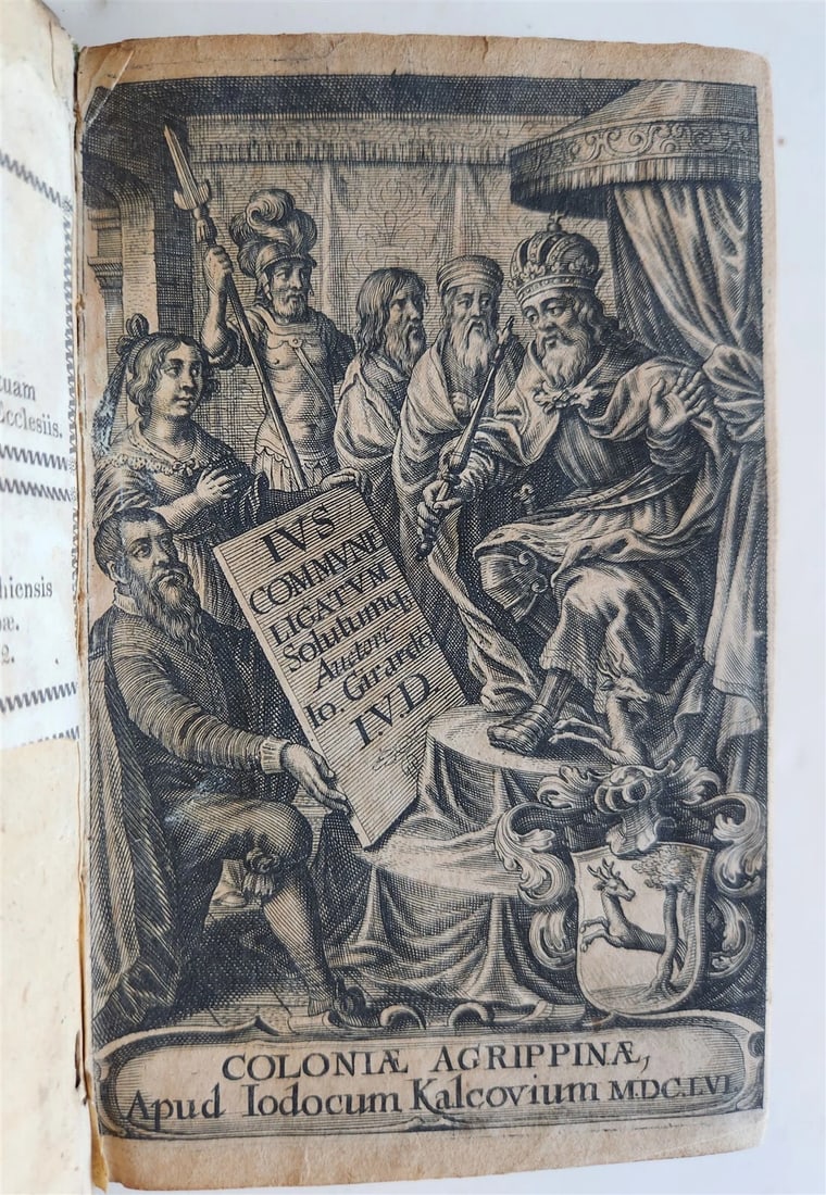 1656 EPIGRAMMS by JEAN GIRARD antique VELLUM Epigrammata Legalia Facetissima (1 of 7)