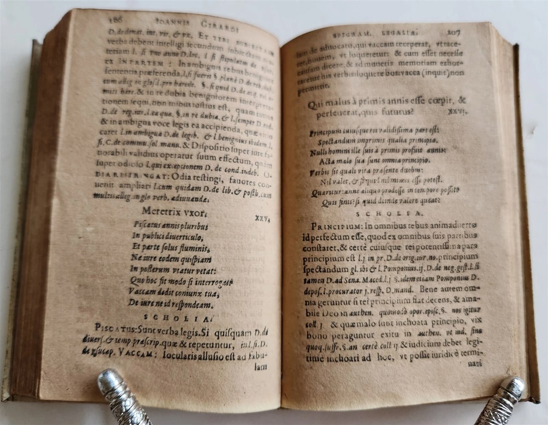 1656 EPIGRAMMS by JEAN GIRARD antique VELLUM Epigrammata Legalia Facetissima - 5