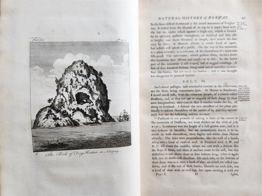 1755 NATURAL HISTORY of NORWAY ILLUSTRATED Pontoppidan antique FOLIO in ENGLISH - 6