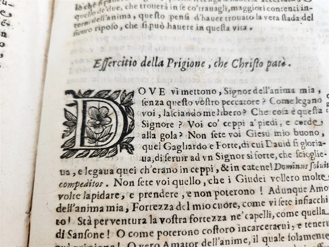 1644 TRAVAGLI DI GIESU by Fr. Tomaso di Gesu antique Travails of Jesus VELLUM - 11