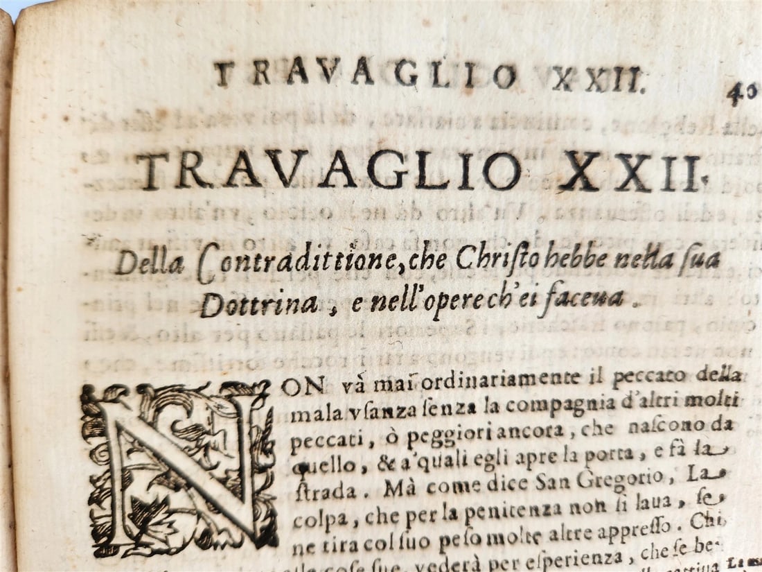 1644 TRAVAGLI DI GIESU by Fr. Tomaso di Gesu antique Travails of Jesus VELLUM - 12