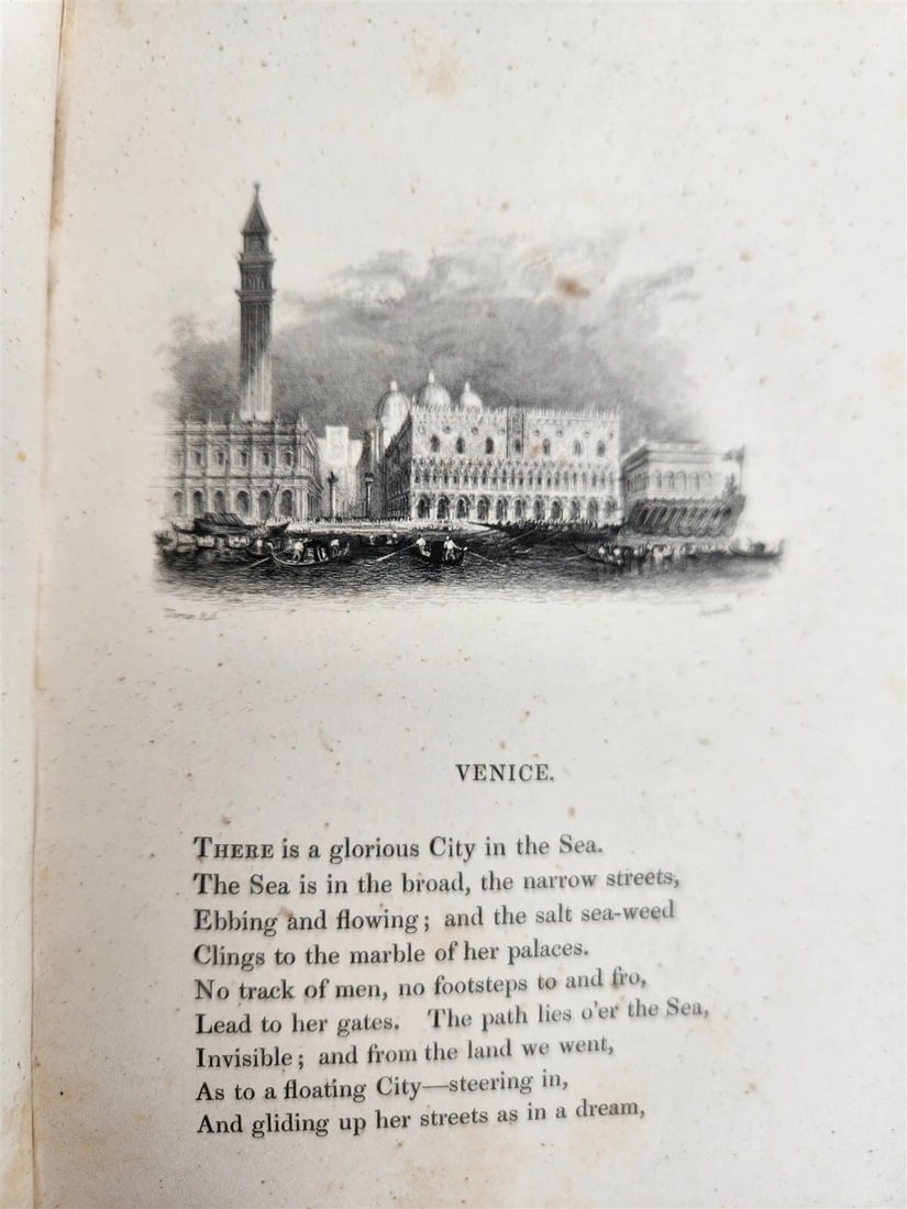 1834 POEMS of SAMUEL ROGERS antique 2 VOLS DECORATIVE BINDING poetry ILLUSTRATED - 10