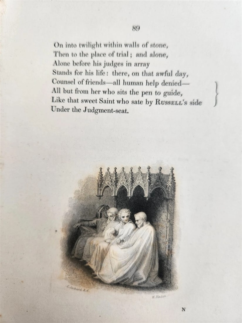 1834 POEMS of SAMUEL ROGERS antique 2 VOLS DECORATIVE BINDING poetry ILLUSTRATED - 14