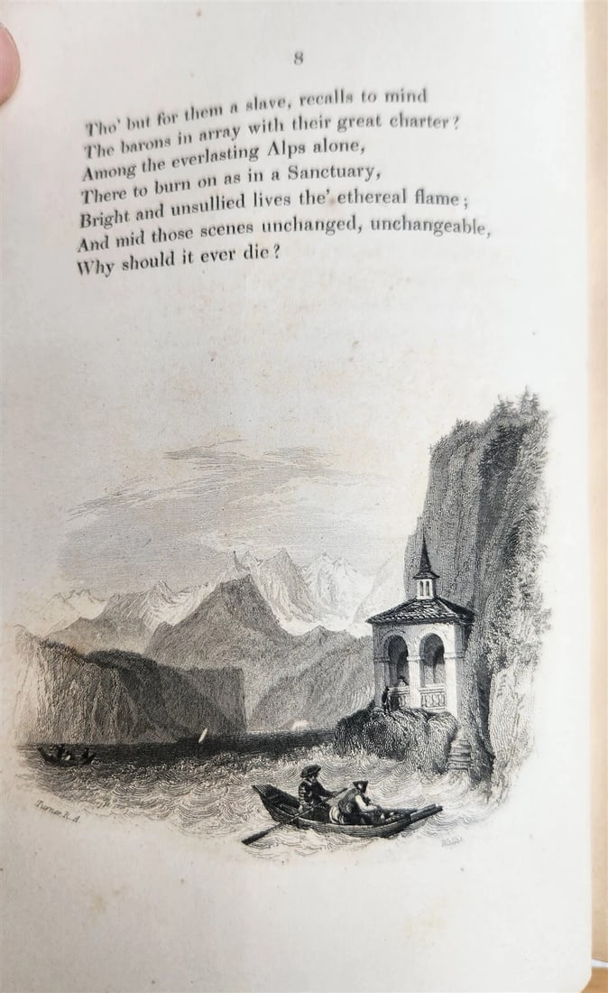 1834 POEMS of SAMUEL ROGERS antique 2 VOLS DECORATIVE BINDING poetry ILLUSTRATED - 7