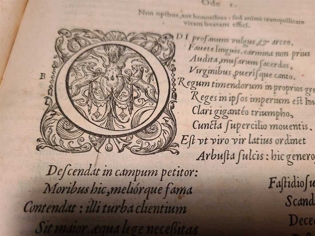 1619 ARISTOTLE OPERA OMNIA 2 MASSIVE FOLIOS antique GREEK & LATIN - 14