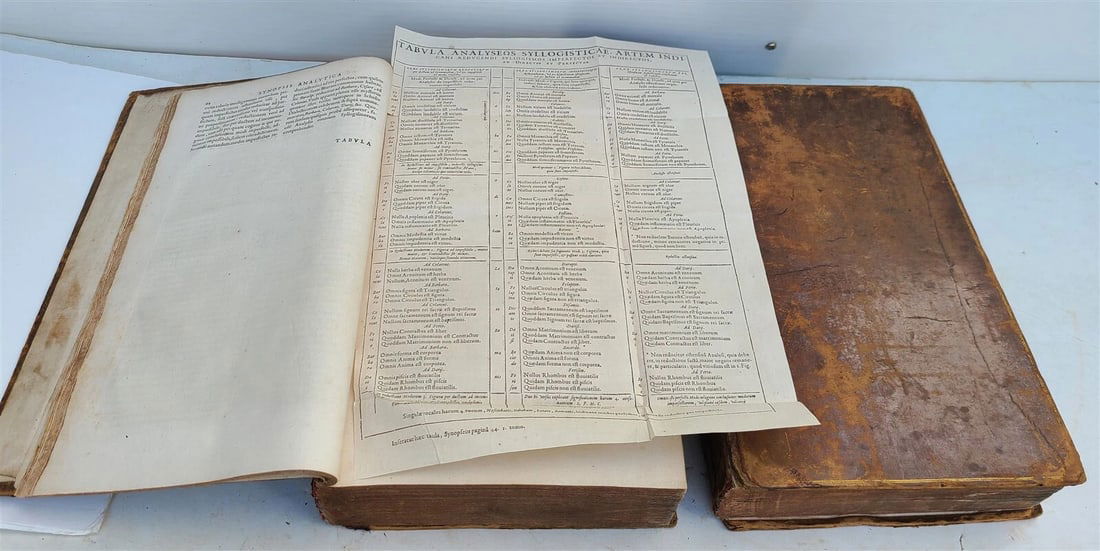 1619 ARISTOTLE OPERA OMNIA 2 MASSIVE FOLIOS antique GREEK & LATIN - 7