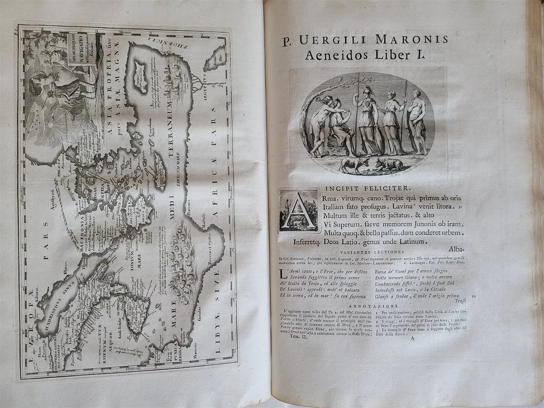 1764 VIRGIL ROMAN POETRY ILLUSTRATED 2 FOLIOS antique Bucolica Georgica antique - 4