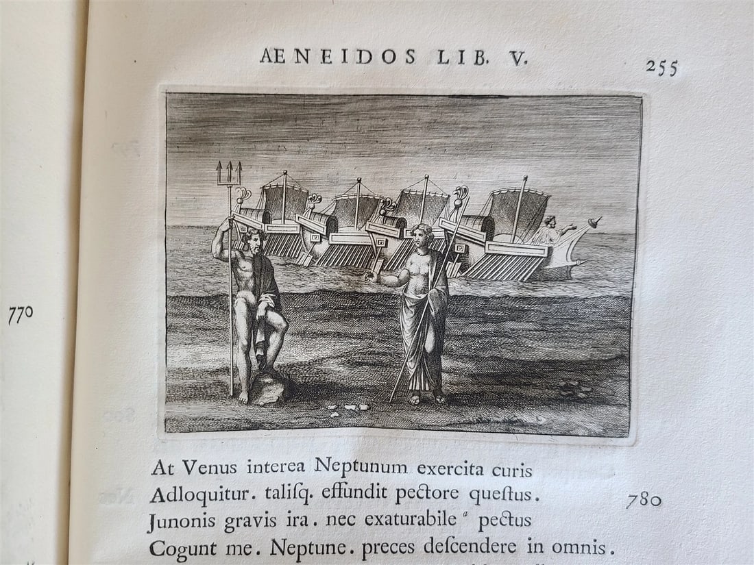 1764 VIRGIL ROMAN POETRY ILLUSTRATED 2 FOLIOS antique Bucolica Georgica antique - 6