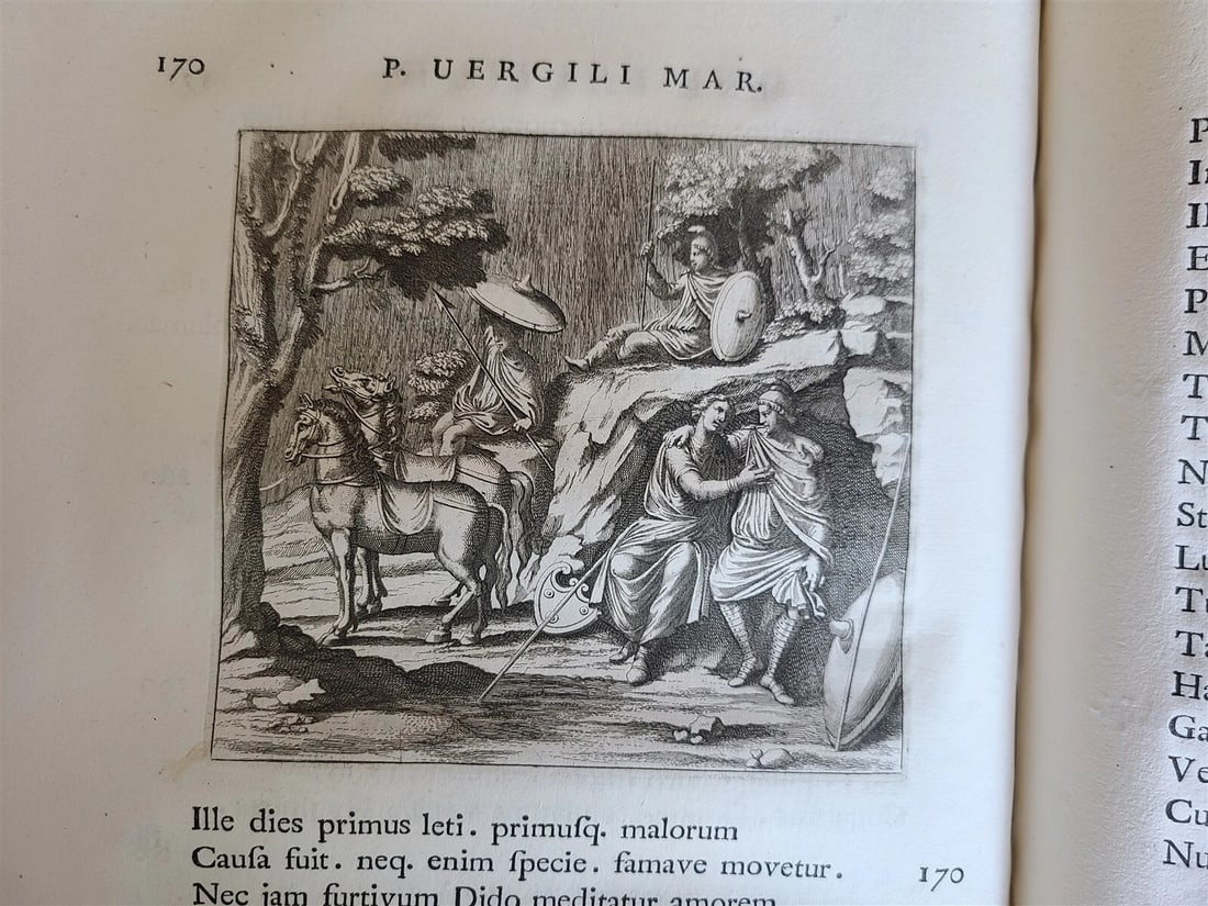 1764 VIRGIL ROMAN POETRY ILLUSTRATED 2 FOLIOS antique Bucolica Georgica antique - 7