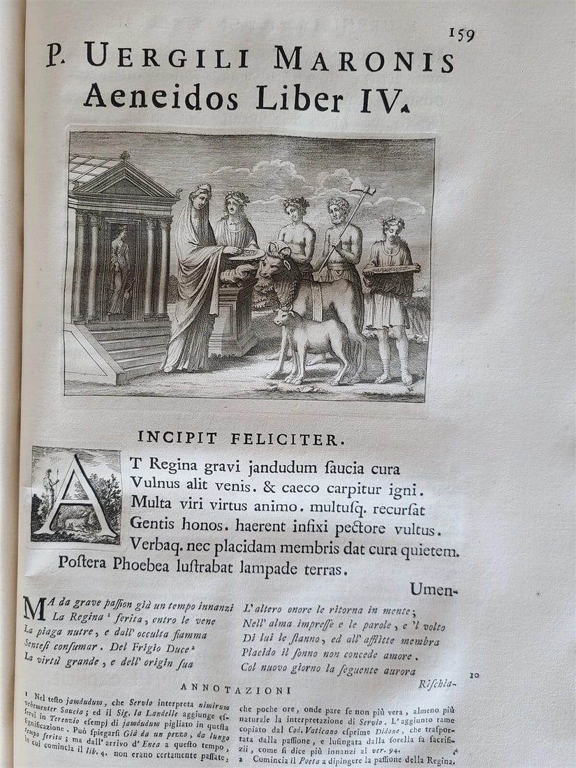 1764 VIRGIL ROMAN POETRY ILLUSTRATED 2 FOLIOS antique Bucolica Georgica antique - 8