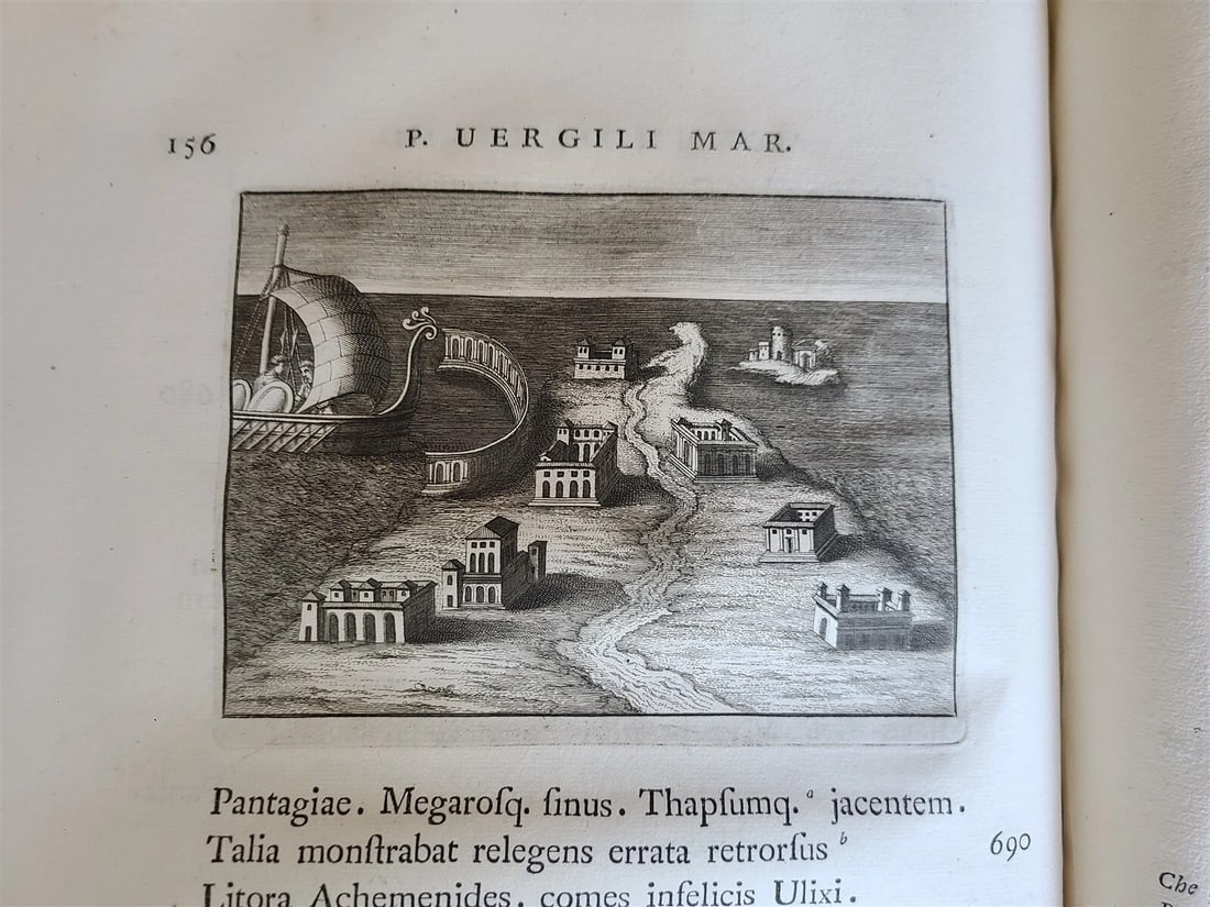 1764 VIRGIL ROMAN POETRY ILLUSTRATED 2 FOLIOS antique Bucolica Georgica antique - 9