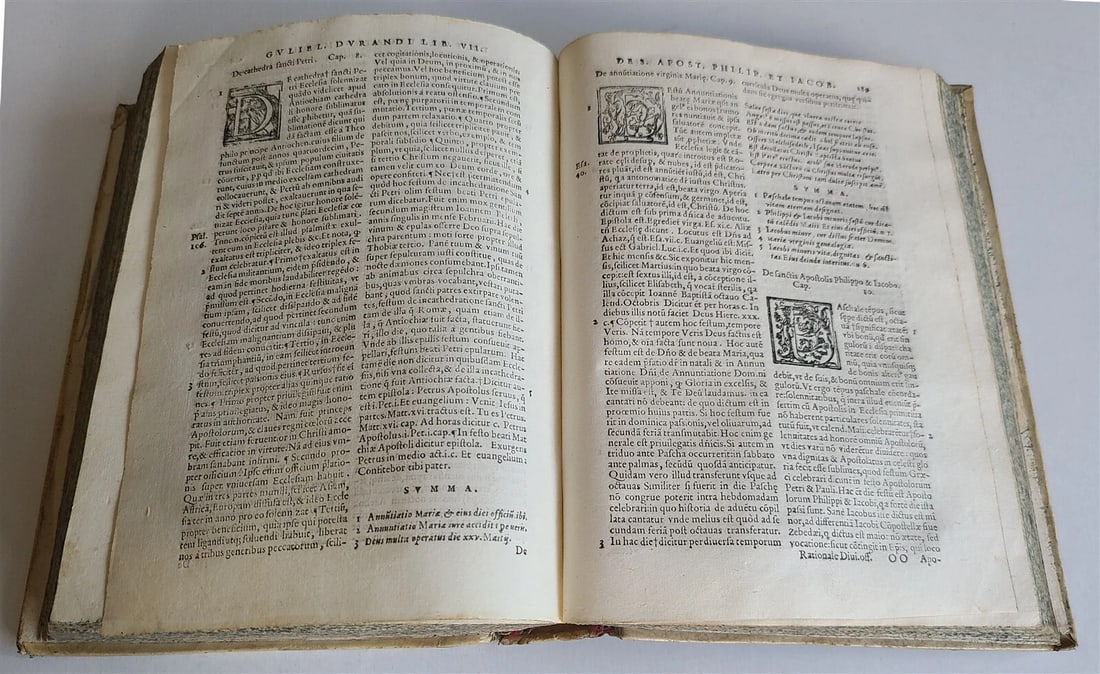 1572 RATIONALE DIVINORUM OFFICIORUM antique Roman Rite laws ceremonies customs - 9