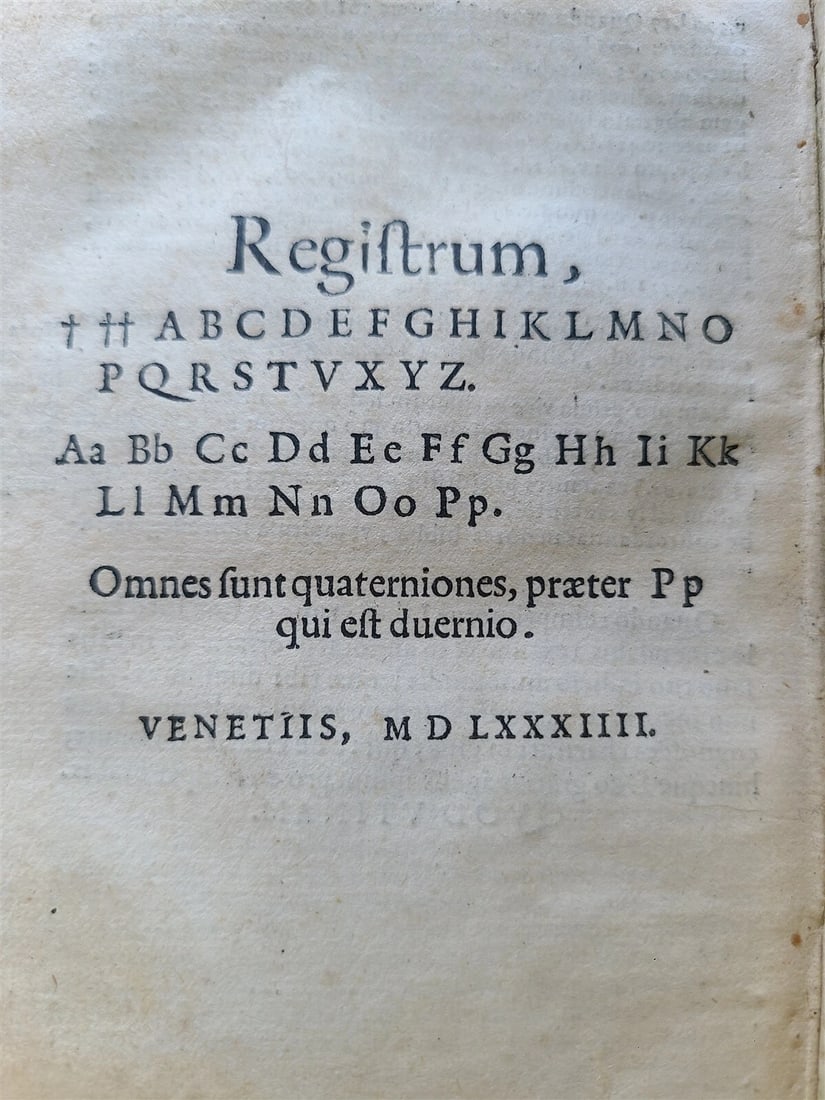 1584 COMPENDIUM THEOLOGICAE VERITATIS by ALBERTI MAGNI antique VELLUM 16th CENT. - 6