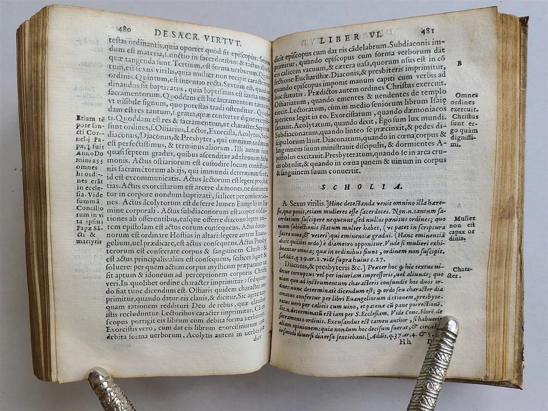 1584 COMPENDIUM THEOLOGICAE VERITATIS by ALBERTI MAGNI antique VELLUM 16th CENT. - 9