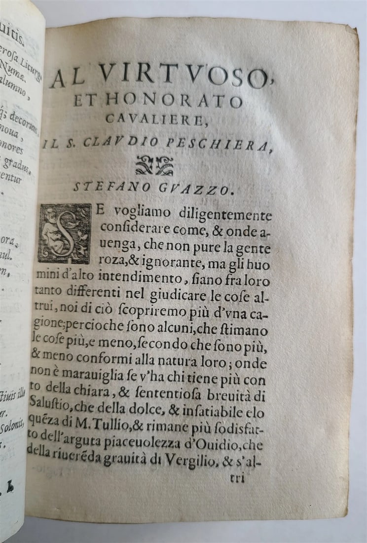 1590 LA CIVIL CONVERSATIONE DEL SIGNOR STEFANO GUAZZO antique VELLUM 16th CENT. - 6
