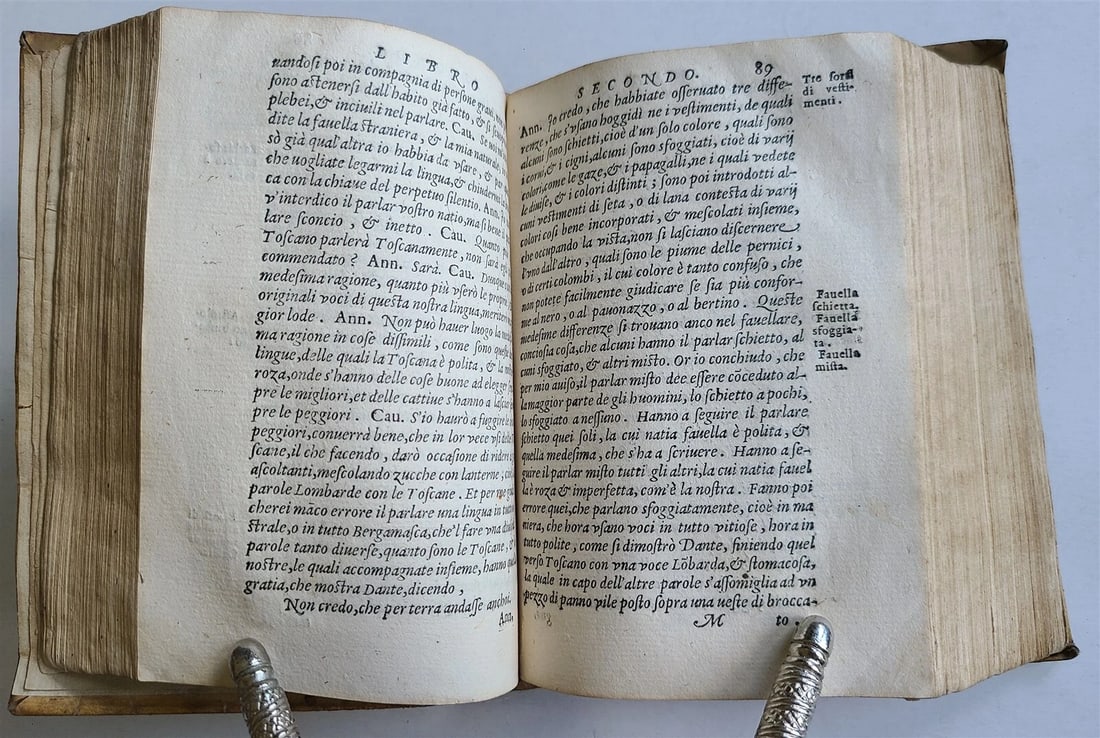 1590 LA CIVIL CONVERSATIONE DEL SIGNOR STEFANO GUAZZO antique VELLUM 16th CENT. - 8