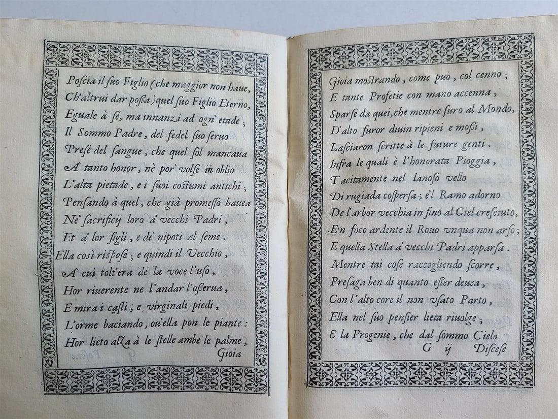 1588 DEL PARTO DELLA VERGINE DEL SANAZARO antique 16th CENT. POETRY illustrated - 14
