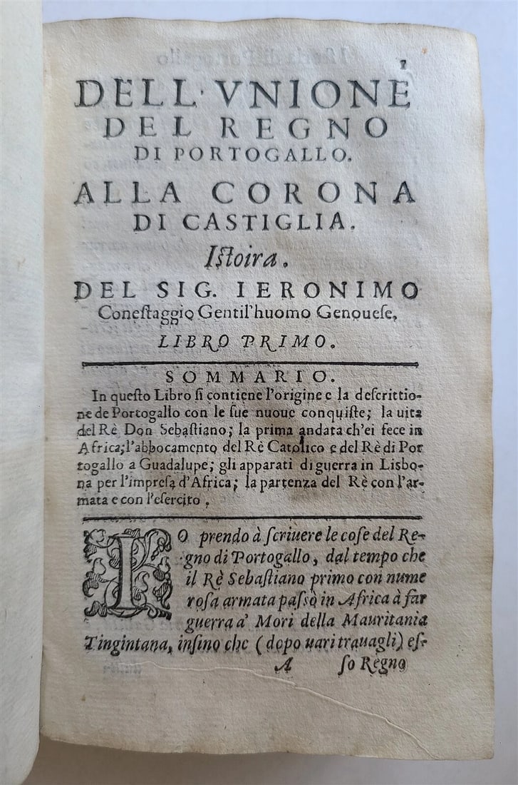 1592 DEL REGNO DI PORTOGALLO ALL CORONA di CASTIGLIA antique HISTORY of PORTUGAL - 7
