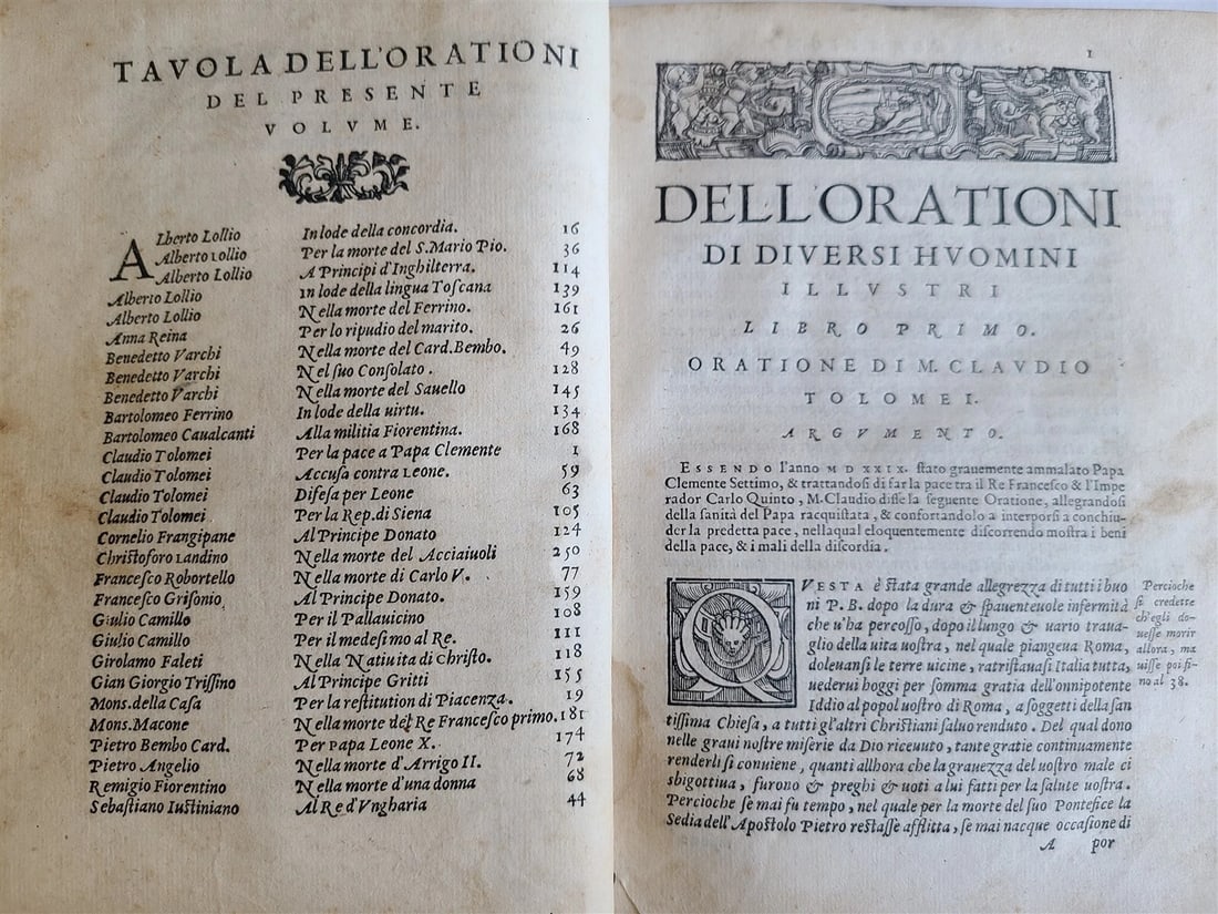 1569 ORATIONS by MANY ILLUSTRIOUS MEN - FRANCESCO SANSOVINO antique VELLUM - 4