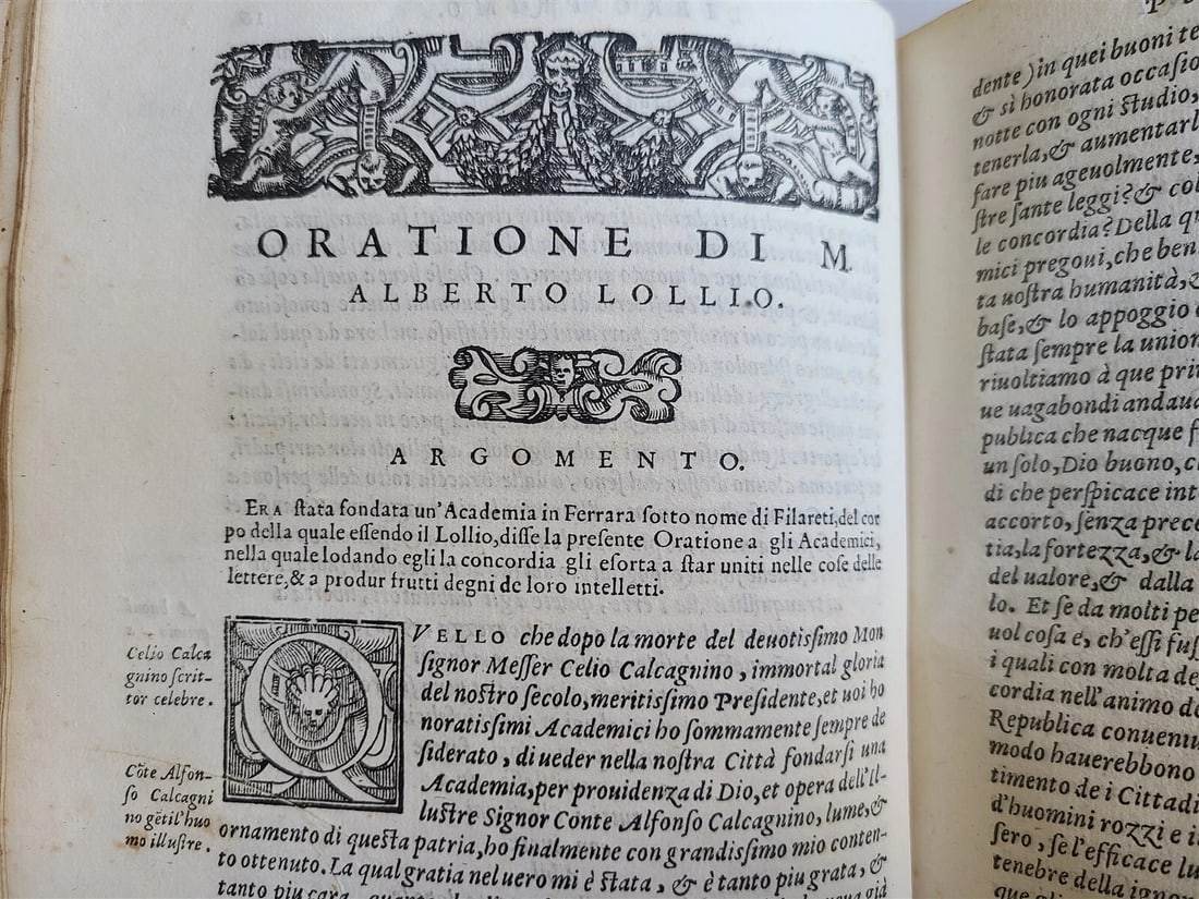 1569 ORATIONS by MANY ILLUSTRIOUS MEN - FRANCESCO SANSOVINO antique VELLUM - 5