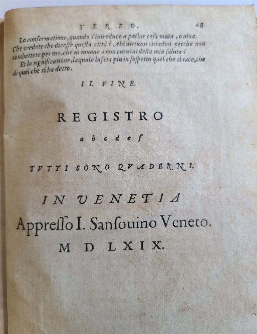 1569 ORATIONS by MANY ILLUSTRIOUS MEN - FRANCESCO SANSOVINO antique VELLUM - 9