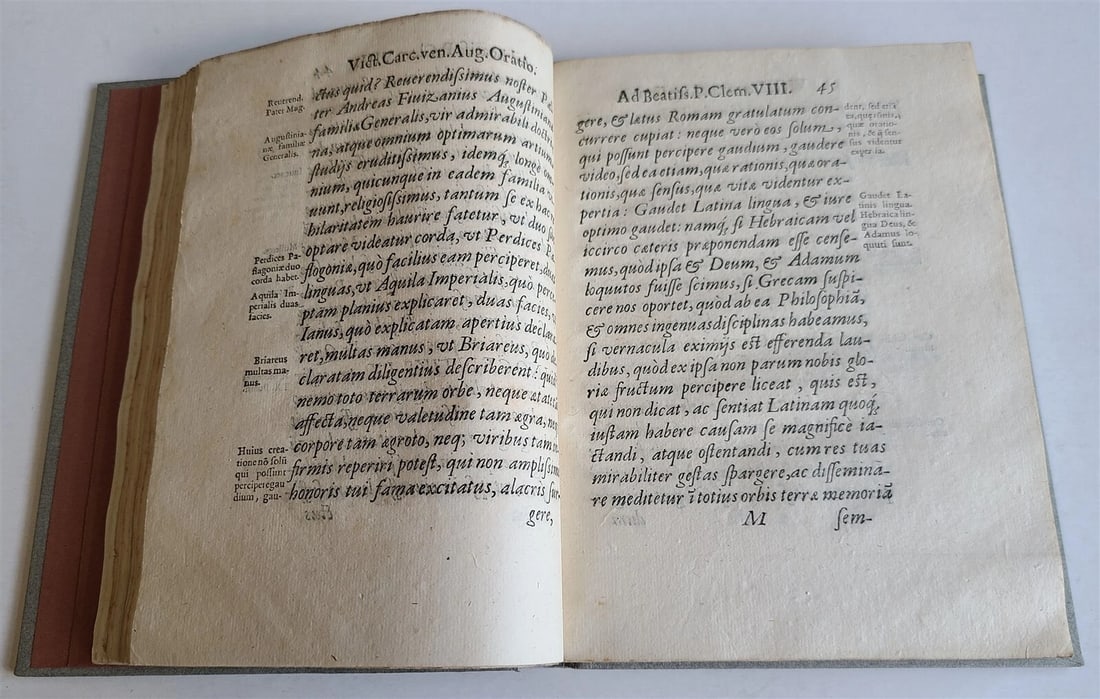 1598 DELLE ORATIONI LATINE et VOLGARI by Vittorio Carcano antique 16th CENTURY - 7