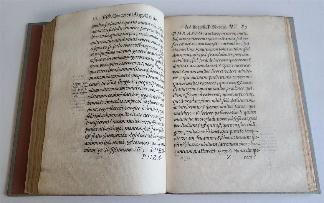 1598 DELLE ORATIONI LATINE et VOLGARI by Vittorio Carcano antique 16th CENTURY - 8
