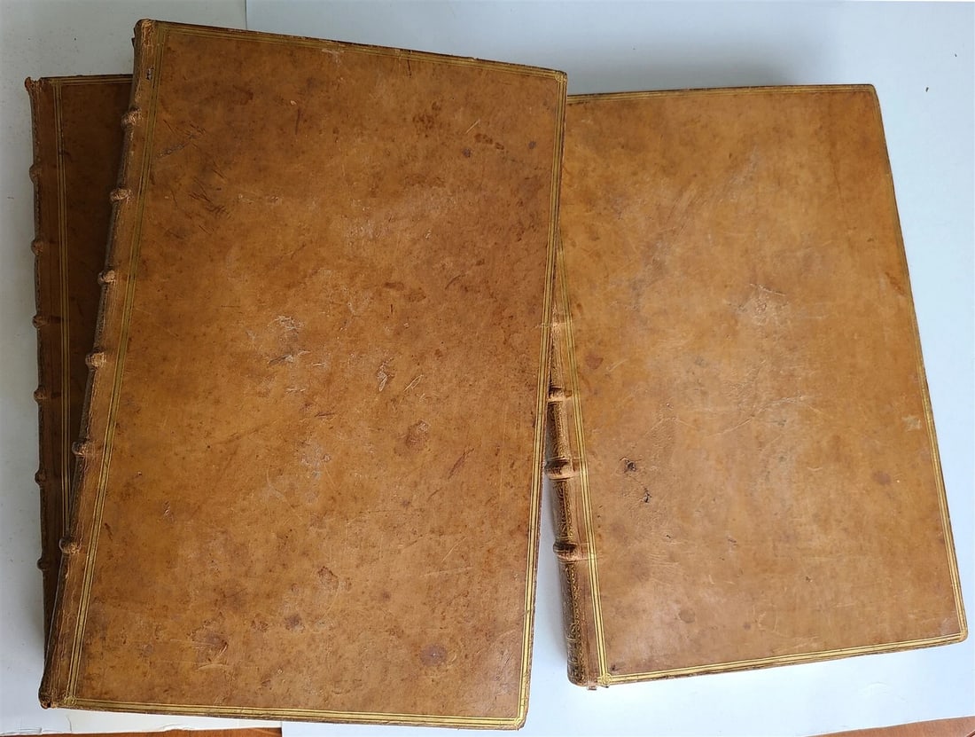 1728 Bernard Le Bovier de Fontenelle WORKS 3 FOLIO VOLUMES ILLUSTRATED antique - 3
