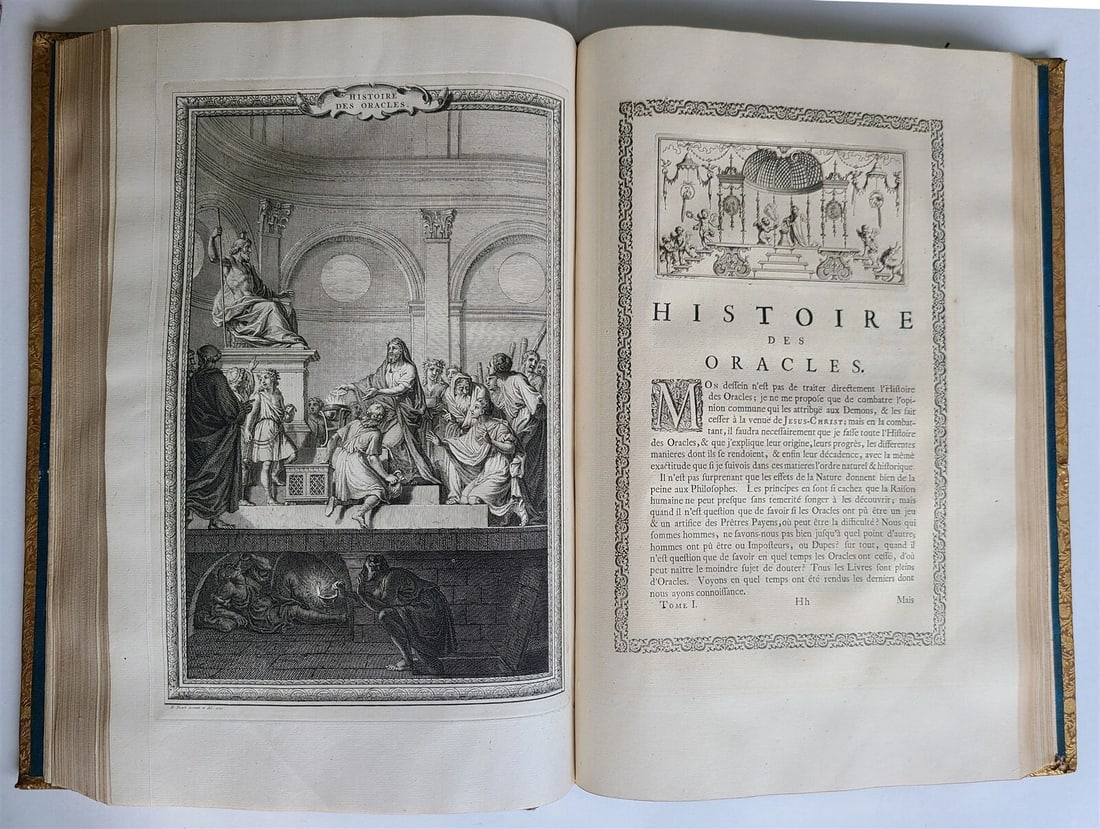 1728 Bernard Le Bovier de Fontenelle WORKS 3 FOLIO VOLUMES ILLUSTRATED antique - 5