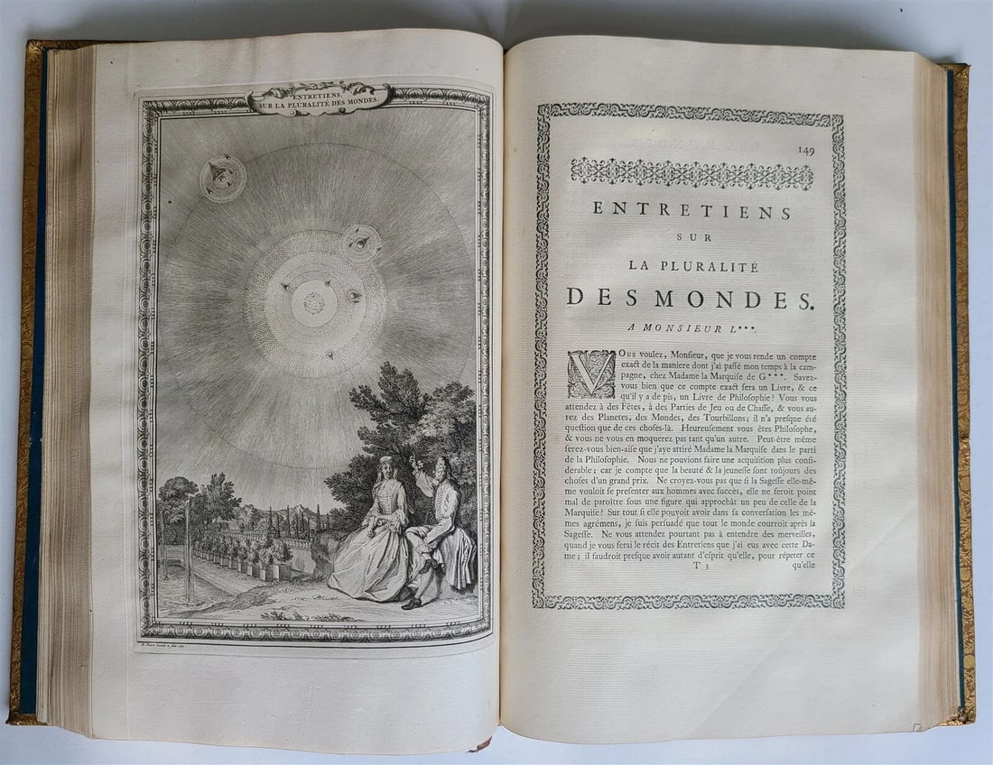 1728 Bernard Le Bovier de Fontenelle WORKS 3 FOLIO VOLUMES ILLUSTRATED antique - 6