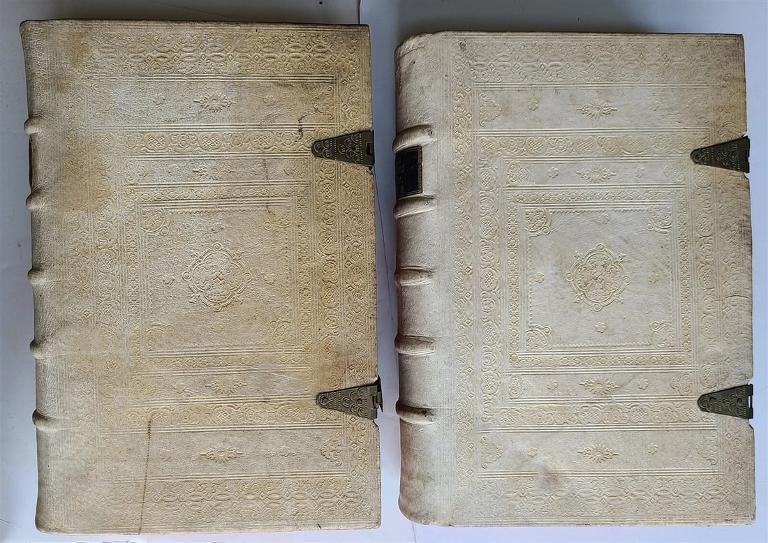 1777 ATHANASIUS of ALEXANDRIA 2 VOLUMES PIGKIN BOUND FOLIO antique w/ MAP - 5